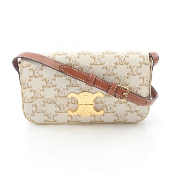 CELINE Brown Leather Shoulder Bag - Picture 1 of 9